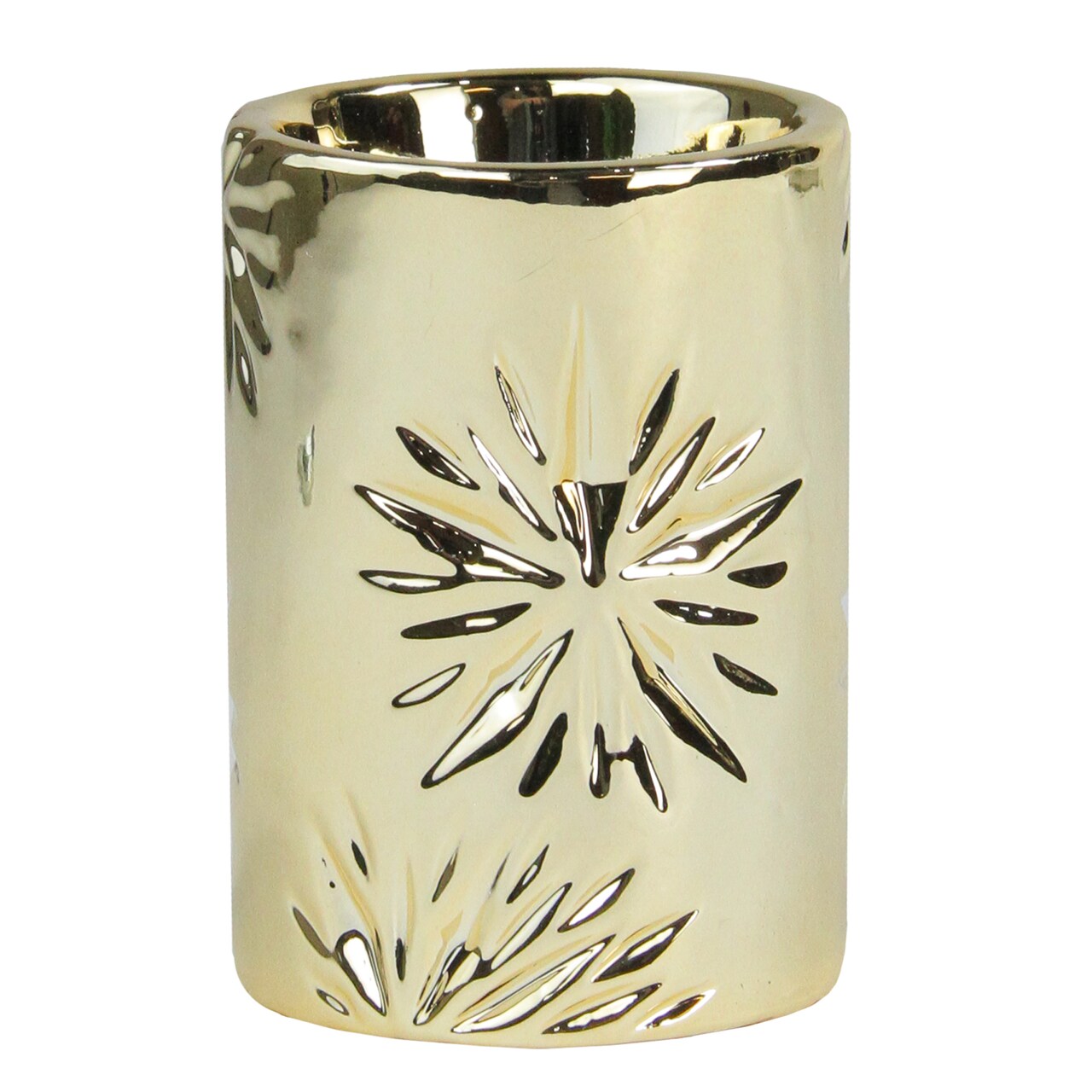 Northlight Small Snowflake Christmas Candle Holder - 3.25" - Gold